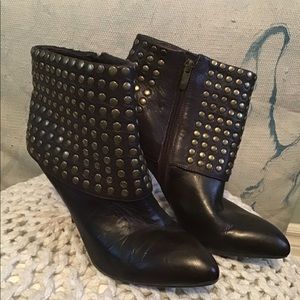 Leather High Heeled Booties